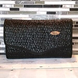 Vintage Italian Loredana straw shoulder bag purse